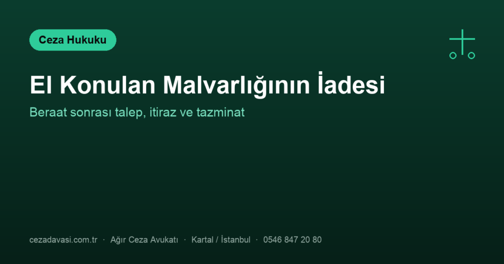 Beraat Sonrası El Konulan Malvarlığının İadesi Nasıl İstenir?