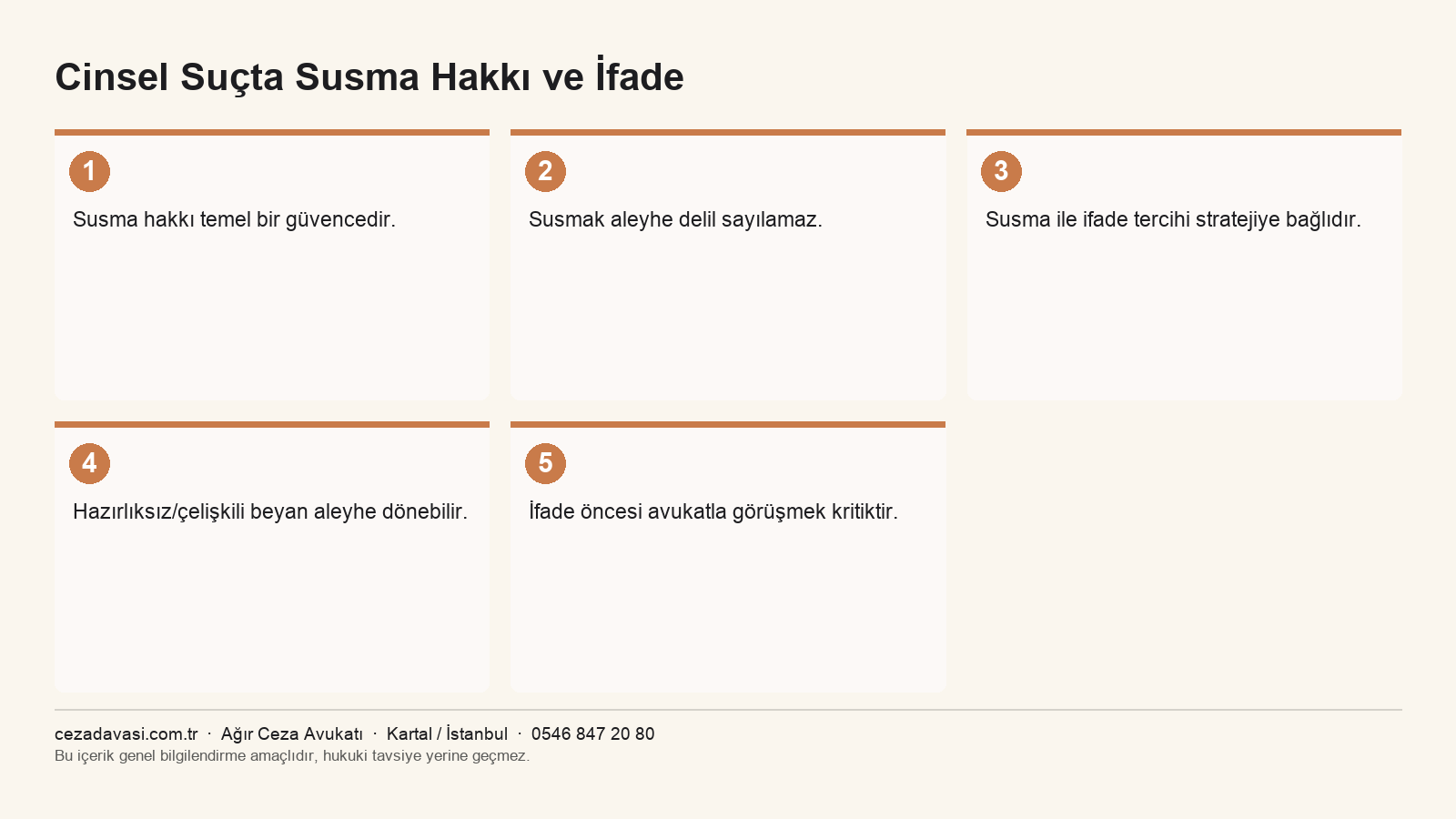 Cinsel suçta susma hakkı ve ifade stratejisinin değerlendirilmesi infografiği