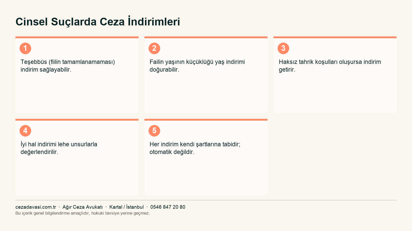 Cinsel suçlarda ceza indirimlerinin değerlendirilmesi infografiği