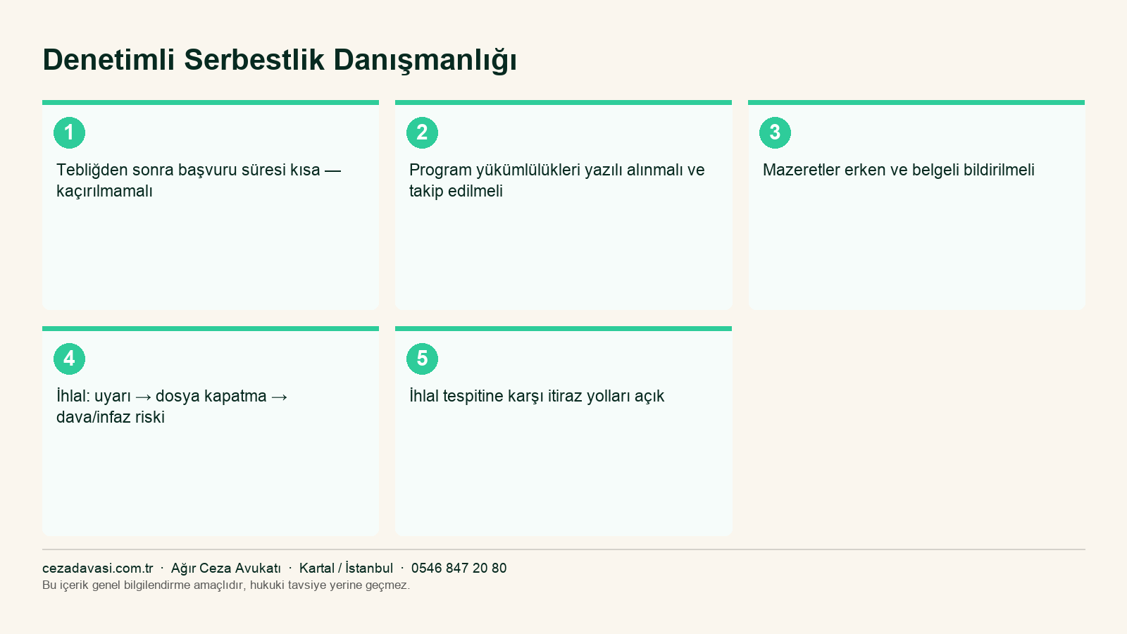 Denetimli serbestlik süreci infografiği