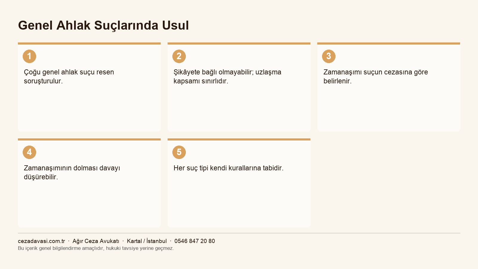 Genel ahlak suçlarında usul kurumlarının değerlendirilmesi infografiği