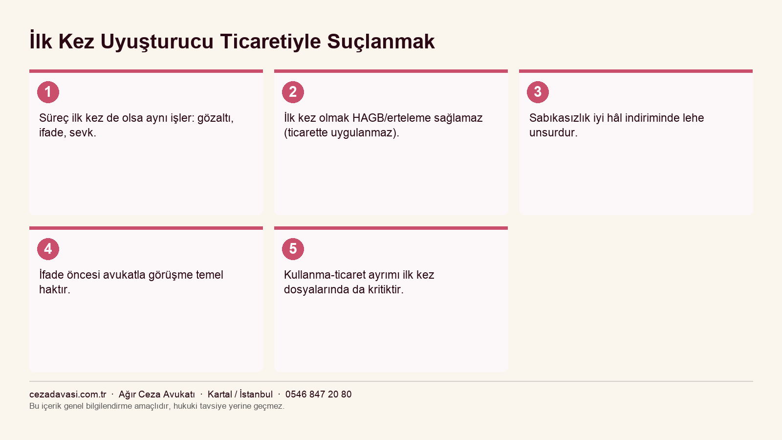 İlk kez uyuşturucu ticareti suçlamasında süreç infografiği