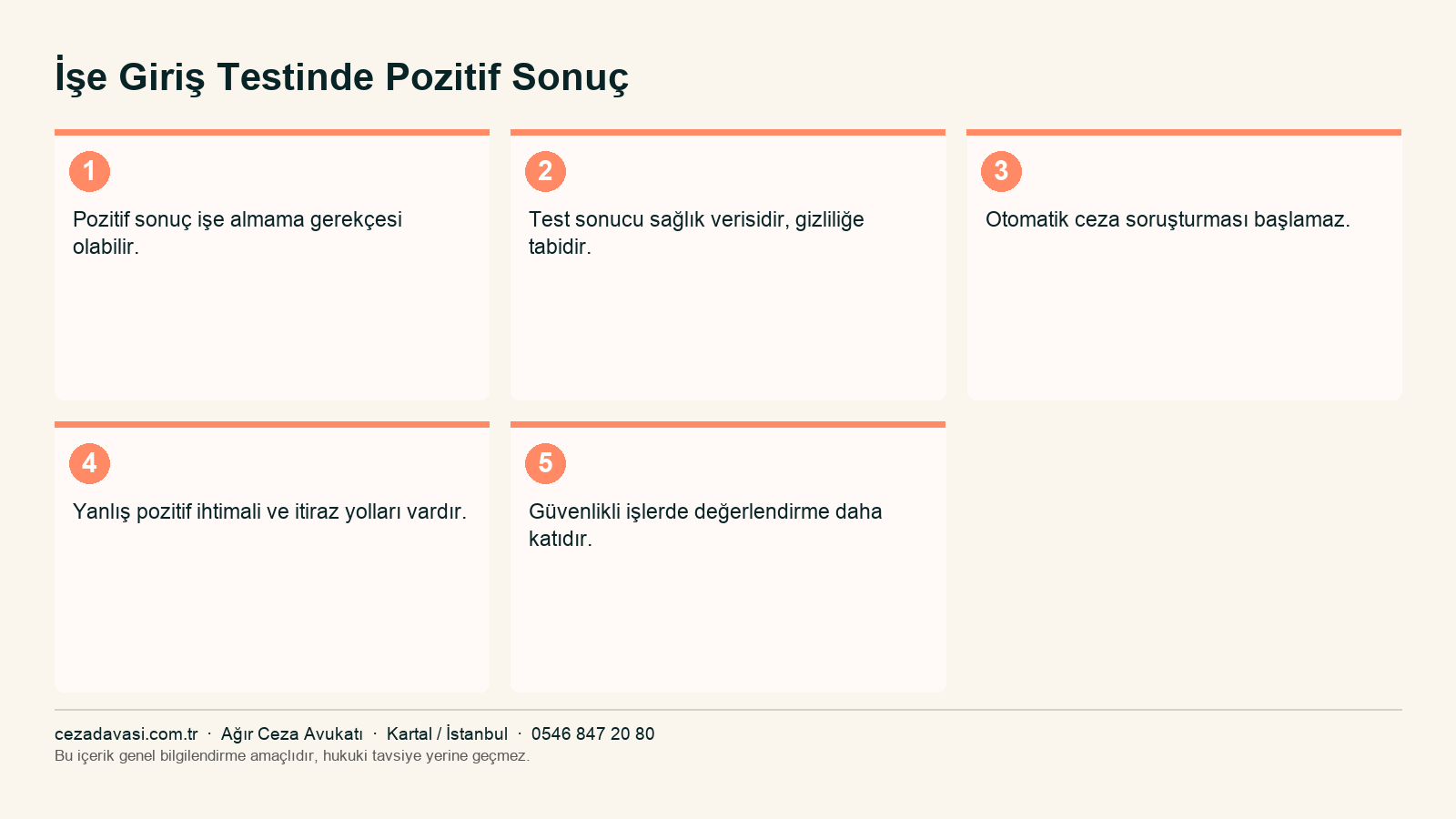 İşe giriş testi pozitif çıkarsa sürecin değerlendirilmesi infografiği