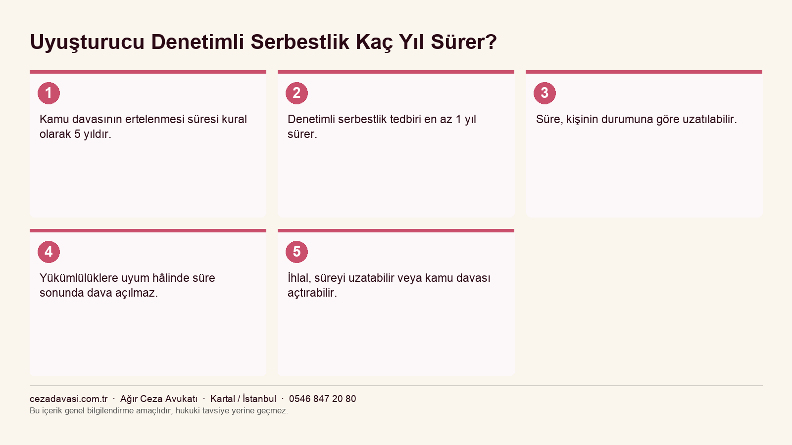 Uyuşturucu denetimli serbestlik süresi ve aşamaları infografiği