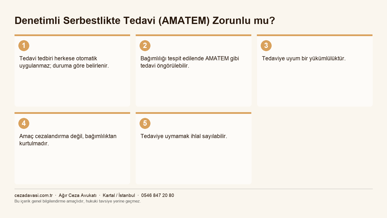 Denetimli serbestlikte tedavi tedbiri infografiği