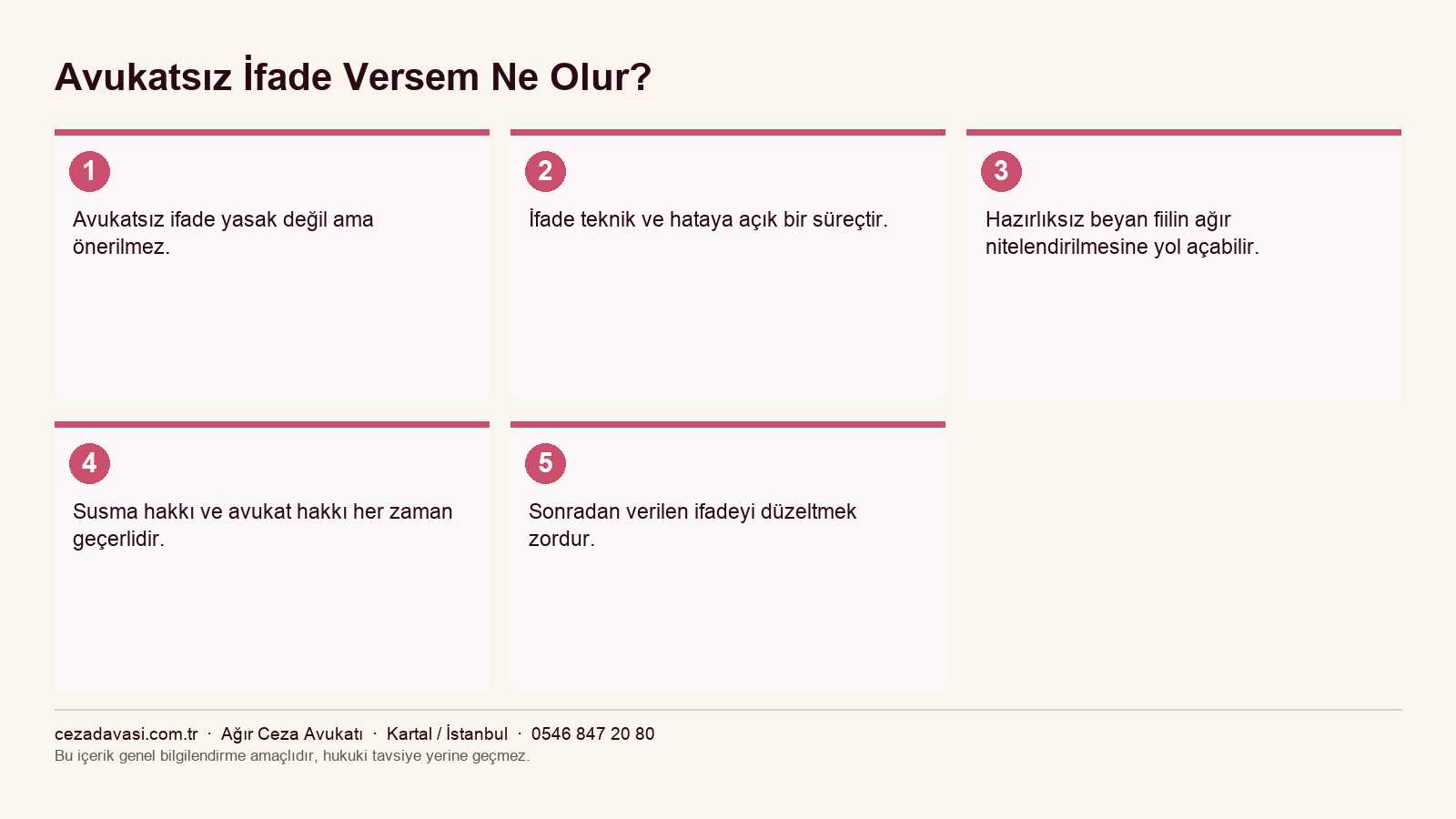 Uyuşturucu kullanmada avukatsız ifadenin risklerinin değerlendirilmesi infografiği