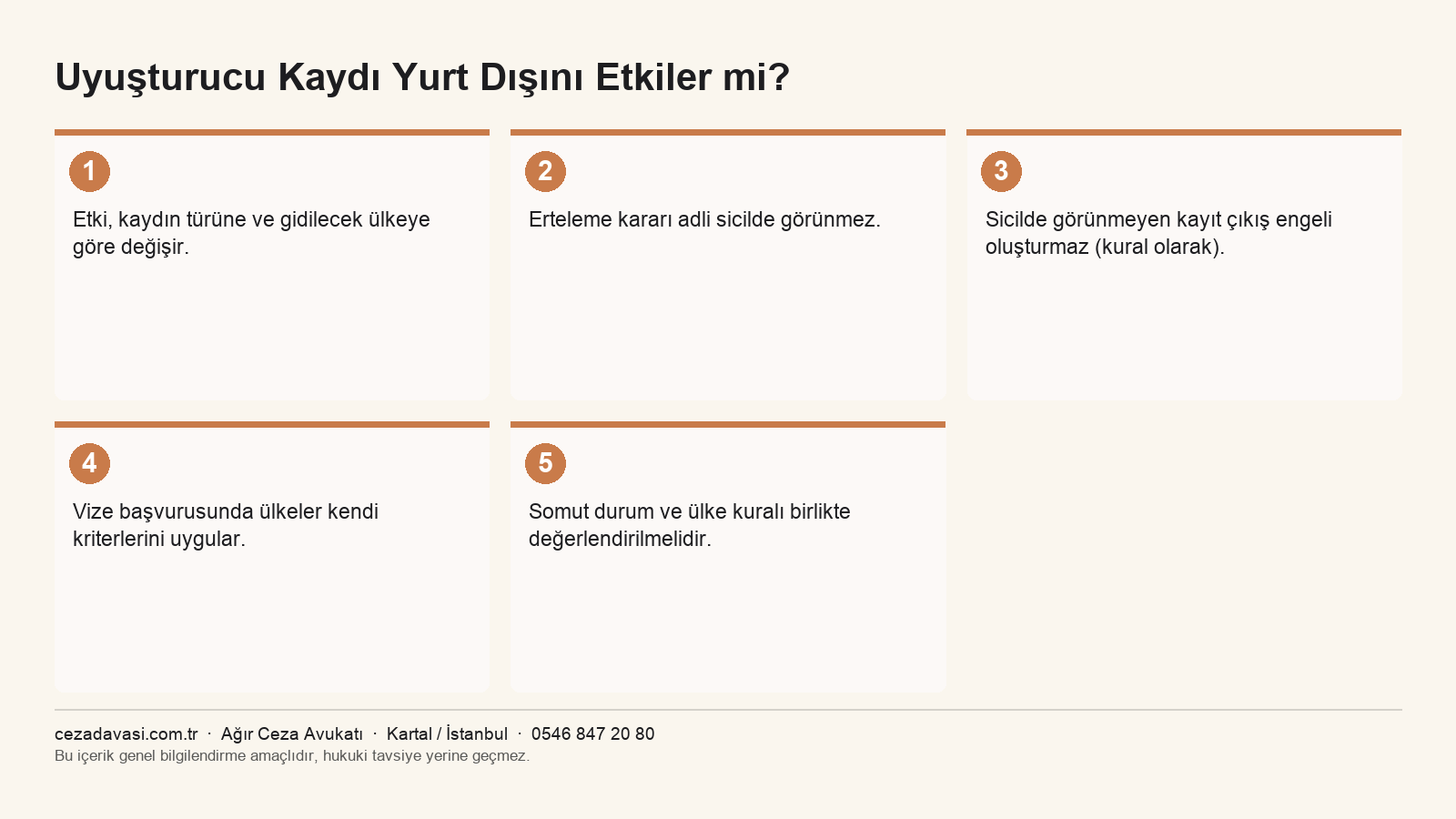 Uyuşturucu kaydının yurt dışı seyahate etkisinin değerlendirilmesi infografiği