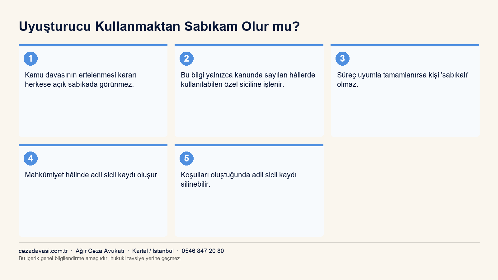 Uyuşturucu kullanma ve adli sicil kaydı infografiği