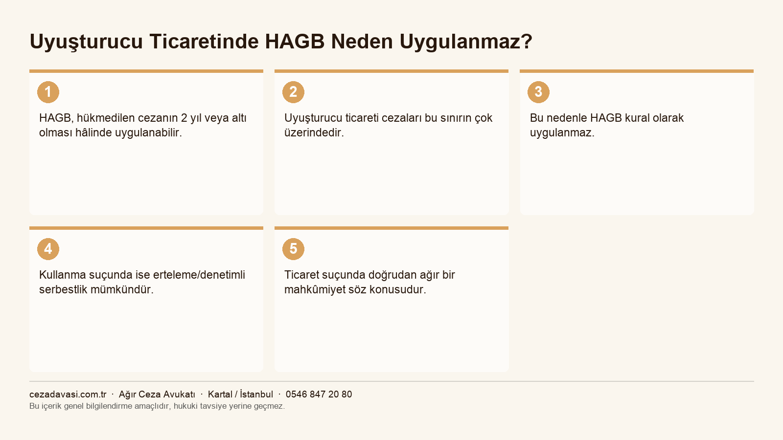 Uyuşturucu ticaretinde HAGB uygulanmama nedeni infografiği
