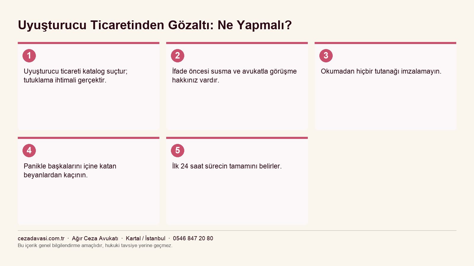 Uyuşturucu ticaretinde gözaltı ve ilk adımlar infografiği