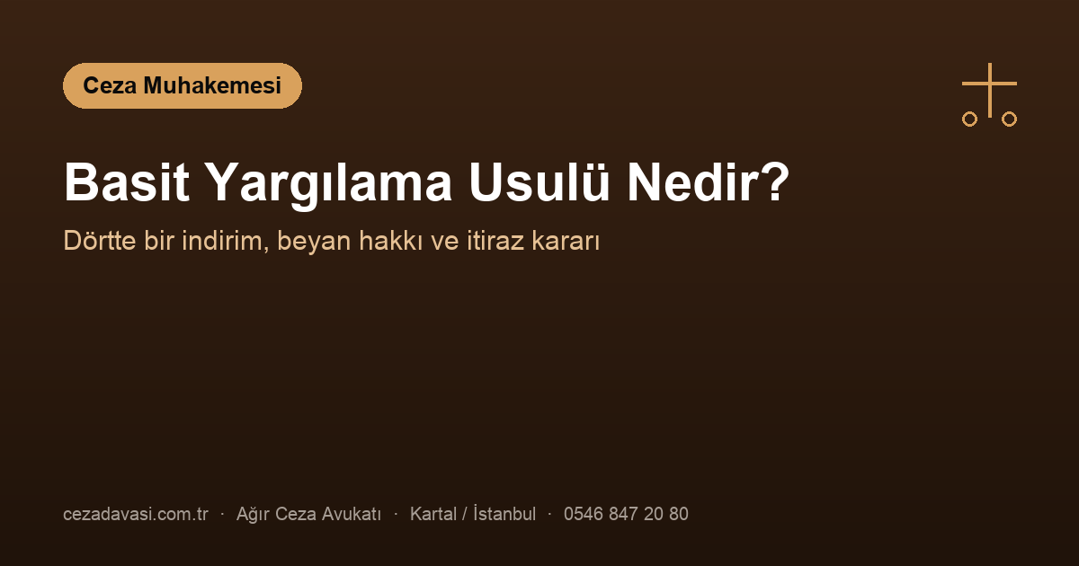 Basit yargılama usulü ve itiraz konulu makale kapak görseli