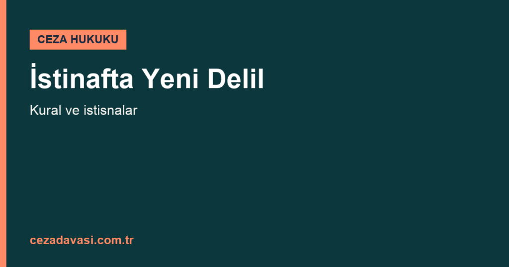 İstinaf Aşamasında Yeni Delil Sunulabilir mi?